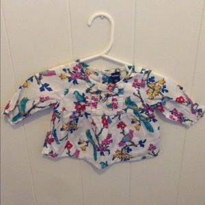 Bird and floral shirt
